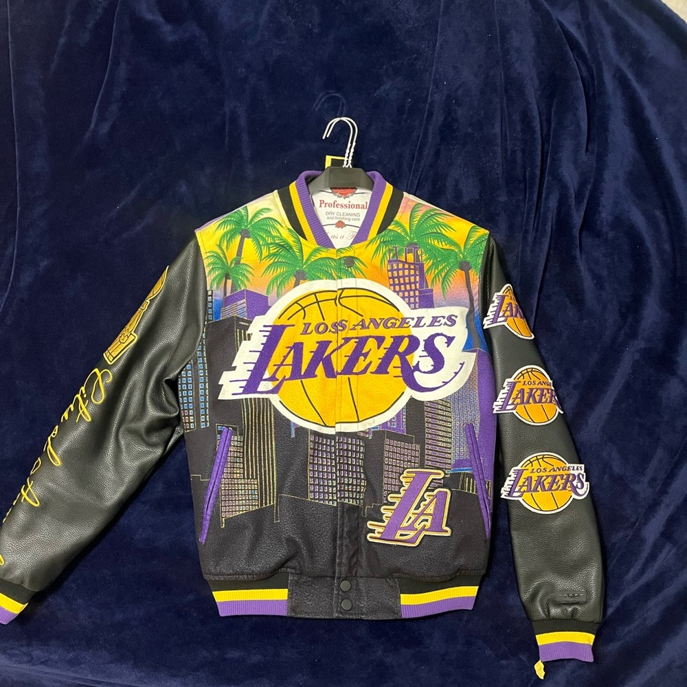 Los Angeles Lakers Black and Yellow Bomber Jacket